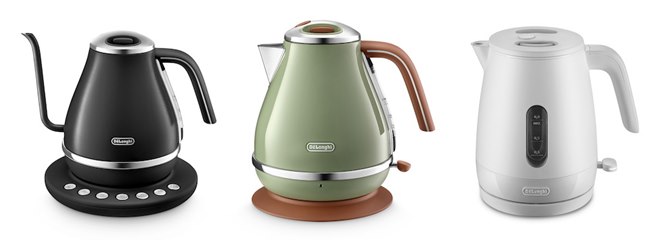 デロンギ、温度調節機能やレトロデザインなどを採用した0.8L/1.0Lの