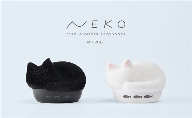 ラディウス、猫モチーフの完全ワイヤレスイヤホン「NEKO true wireless