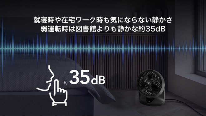 ボルネード、首振り機能や自動風量調整機能を搭載した大型