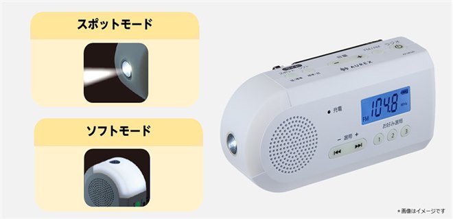 東芝、長期保管に強く防塵・防水仕様を備えたAUREXの手回し充電ラジオ