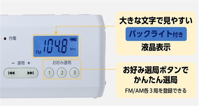 日立　Hitachi HRJ-30 災害用ラジオ　ライト　動作確認済 東芝、長期保管に強く防塵・防水仕様を備えたAUREXの手回し充電ラジオ