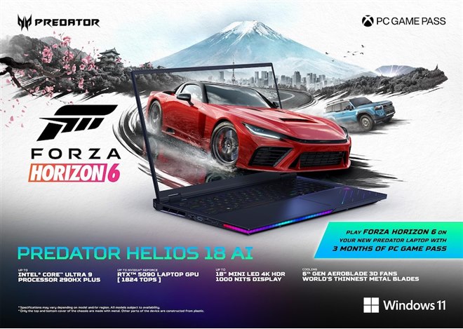 エイサー、インテル Core UltraとGeForce RTX 50シリーズを搭載した18