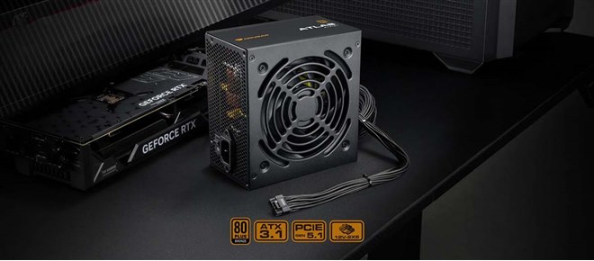 COUGAR、奥行140mmのショート設計を採用した750W電源ユニット「ATLAS