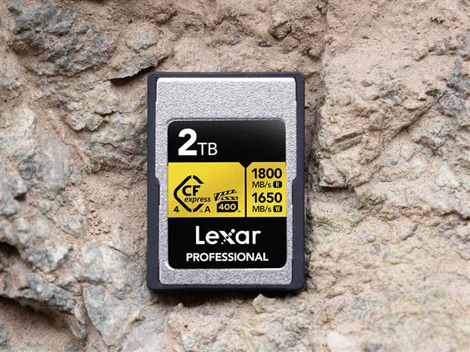 Lexar CFexpress Type A GOLD 4.0 2TB セット Lexar、CFexpress 4.0 Type Aカード「Professional GOLD