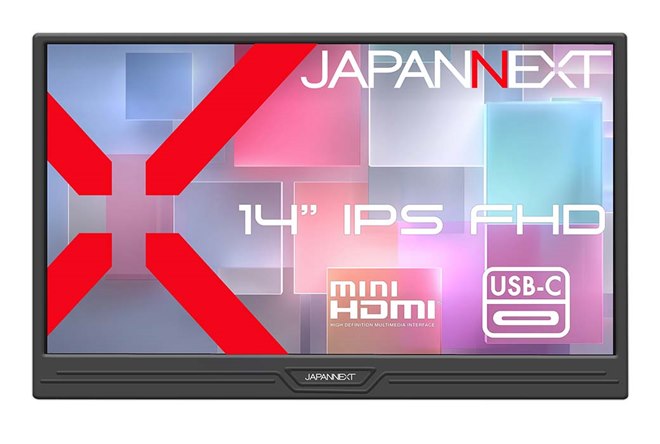 JAPANNEXT、重さ約800gで薄型設計の14型フルHDモバイルモニター「JN-MD