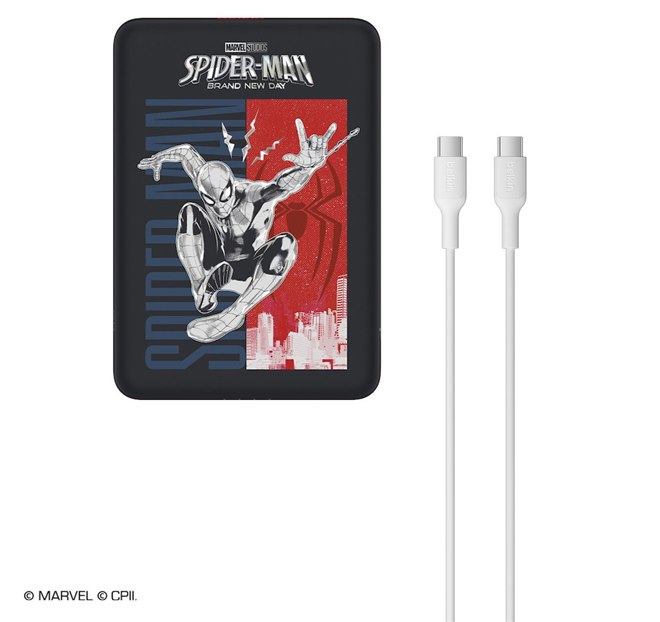 ベルキン、スパイダーマン限定デザインのMagSafe対応薄型ワイヤレス