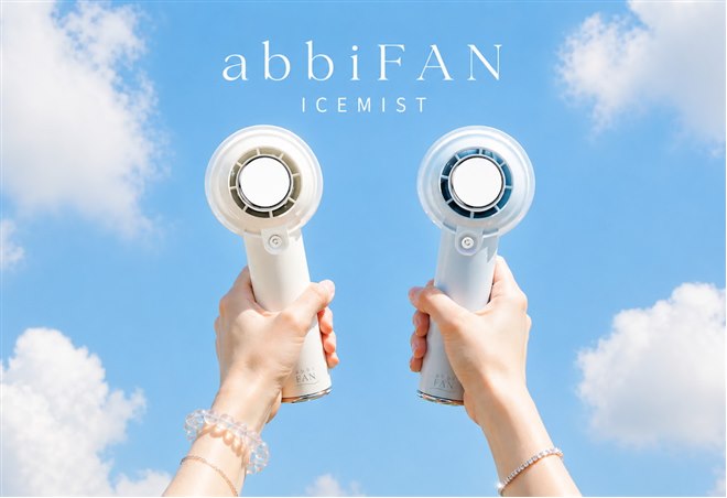 abbi、ペルチェ式冷却プレートと微細ミスト搭載の携帯扇風機「abbiFAN
