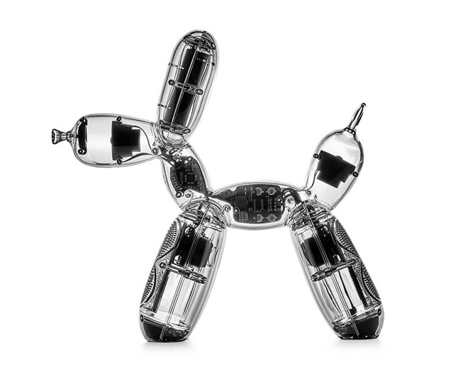 C.O.A JEFF KOONs バルーンドッグ LEXON、ジェフ・クーンズの「バルーンドッグ」を再解釈した透明な