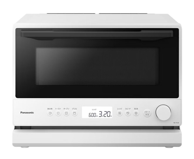 L34激安早い者勝ち✨ Panasonic 電子レンジ ホワイト 新生活応援✨ パナソニック、ワイド＆フラット庫内を採用した23Lオーブンレンジ「NE