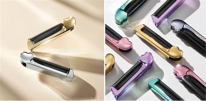 リファ コードレスアイロン MTG、折りたためる給電式コームアイロン「ReFa HEART COMB IRON Aira