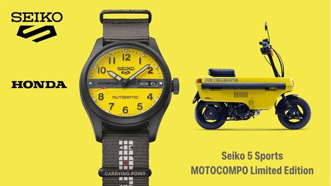 セイコー、ホンダ「モトコンポ」のデザインを再現した腕時計「セイコー