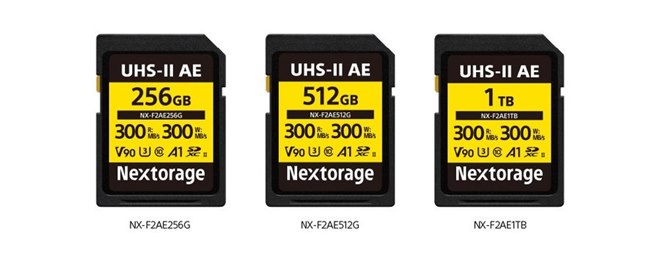 Nextorage、転送速度300MB/sのUHS-II対応SDXCカード「NX-F2AEシリーズ