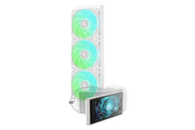 DeepCool、4.5型液晶を搭載した水冷CPUクーラーのホワイトモデル