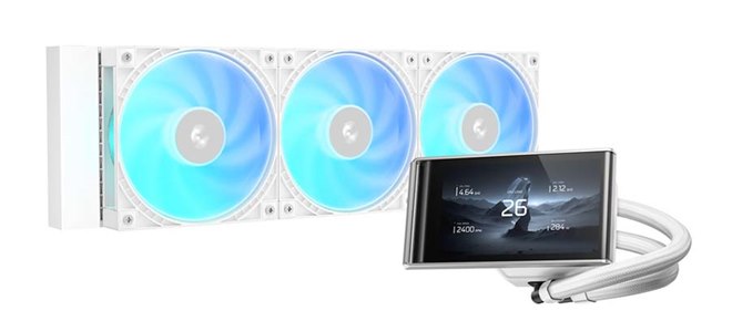 【新品】DeepCool LT360 VISION ARGB 水冷CPUクーラー DeepCool、4.5型液晶を搭載した水冷CPUクーラーのホワイトモデル