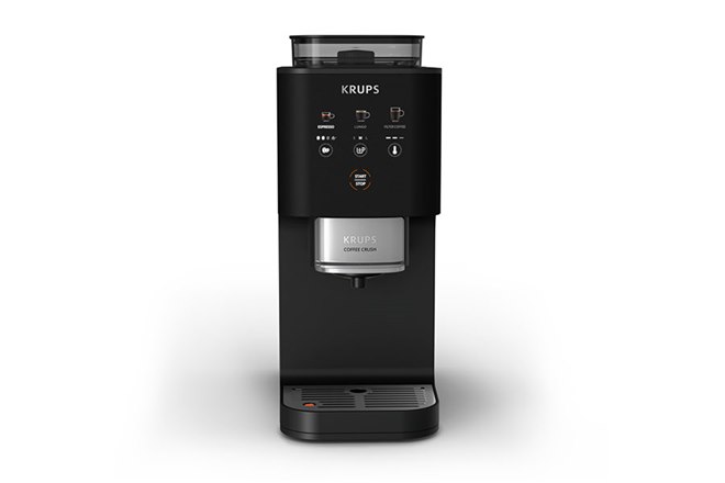 KRUPS by T-fal、幅約15cmのスリムな全自動コーヒーマシン「COFFEE