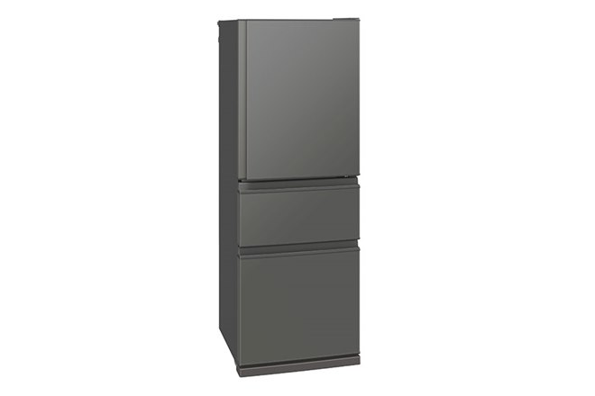 三菱ノンフロン3ドアサイズ　冷凍冷蔵庫 2022年式　330L 三菱電機、ちょっと低めで使いやすい330Lの3ドア冷蔵庫「MR-C33N