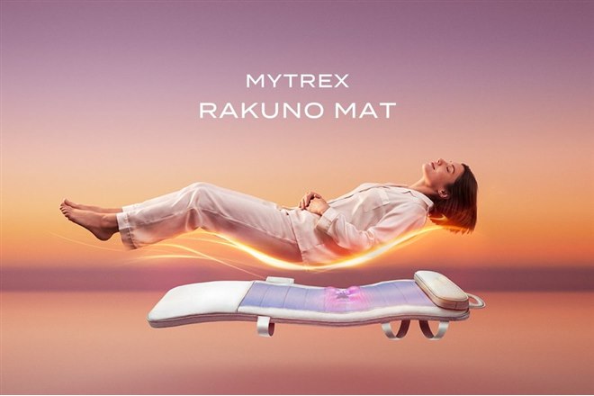 MYTREX、折り曲げ自在な温感マッサージシート「MYTREX RAKUNO MAT