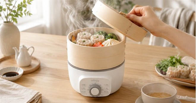 アムウェイ　新品　蒸し器？いろいろセット GDT、竹せいろが手軽に楽しめる卓上電気蒸し器「sology 電気蒸し器