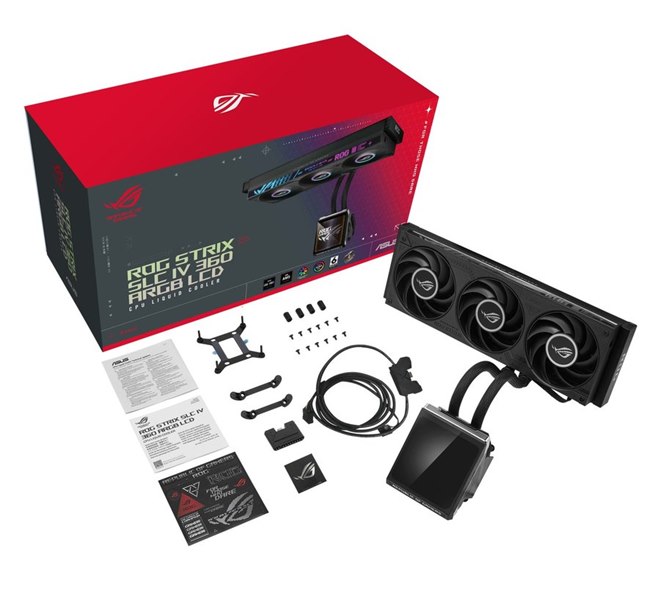 ASUS、5.08型カラー液晶を搭載した簡易水冷クーラー「ROG STRIX SLC IV