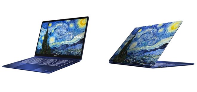 MSI、ゴッホの名画をモチーフにした14型ノートPC「Prestige 14 Flip
