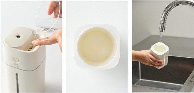 BRUNO、上から注ぐだけで給水できるコードレス加湿器「上部給水