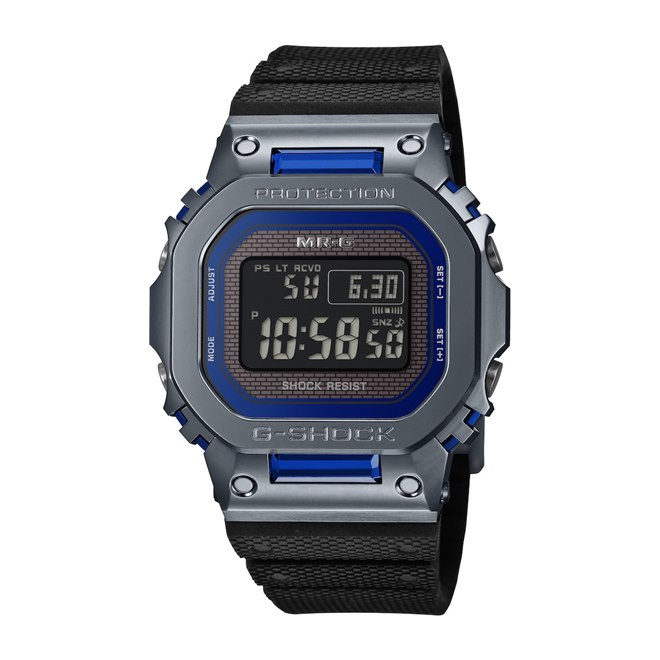 カシオ、G-SHOCK最上級ライン「MR-G」からブルーサファイアを配した