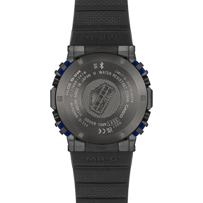 カシオ、G-SHOCK最上級ライン「MR-G」からブルーサファイアを配した
