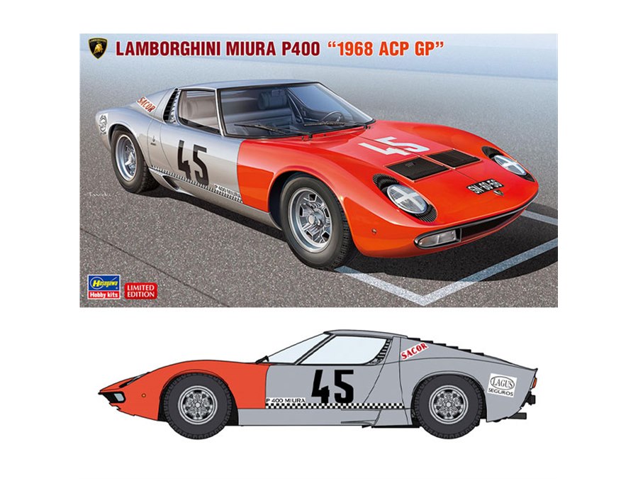 価格.com - 1968年ACP GP出場「ランボルギーニ ミウラ」を1/24スケールキット化、本日3/27発売