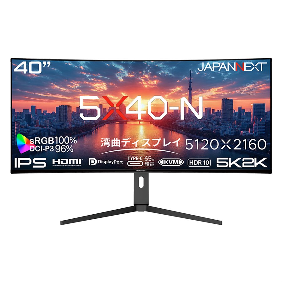価格.com - JAPANNEXT、5K2K解像度の40型ウルトラワイド液晶ディスプレイ「JN-5X40-N」