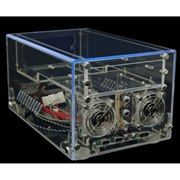 [ACRYLIC mini-ITX-BL] 150Wd2LED60mmpt@𓋍ڂMini-ITXP[XiUVu[j