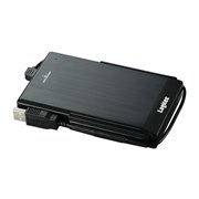 [LHD-PBF500U2BK] �ϏՌ��A���~�{�f�B���̗p����USB2.0�ڑ��Ή�2.5�C���`�|�[�^�u��HDD���j�b�g�i500GB/�u���b�N�j�B�{�̉��i��21,000�~