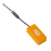 [USB2-SDMC/OR] �d�ʖ�8g�̃��o�[�{�f�B���̗p����microSD/SDHC�J�[�h��p�J�[�h���[�_�[�i�I�����W�j�B�{�̉��i��1,040�~