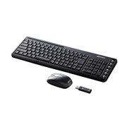 [BSKBW02BK] 27MHz�т̖������g���ш���̗p�������C�����X�L�[�{�[�h�ƃ}�E�X�̃Z�b�g�i�u���b�N�j�B�{�̉��i��5,350�~