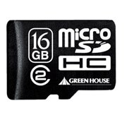 [GH-SDMRHC16G2] SD�X�s�[�h�N���X�uClass2�v�ɑΉ�����microSDHC�������[�J�[�h�i16GB�j�B���̉��i��9,800�~�i�ō��j