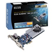 [ELSA GLADIAC 584 GS LP x1 512MB] GeForce 8400 GS�𓋍ڂ���PCI-Express x1�o�X�p�G���g���[�����r�f�I�J�[�h(DDR2-SDRAM 512MB�j�B���i�̓I�[�v�� 