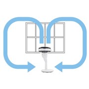 コアンダエア jr 上90度設定時(サーキュレーター使用イメージ)