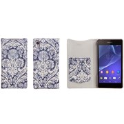 Xperia Z2 SO-03F ケース Denim Paisley Diary