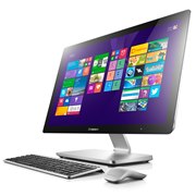 Lenovo オールインワンデスクトップPC レノボ、水平に傾けられる27型オールインワンデスクトップ