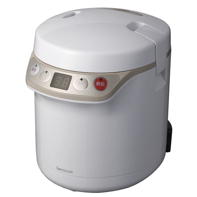 コイズミ、0.5合~1.5合炊きの「お一人様用」炊飯器 コイズミ、0.5合~1.5合炊きの「お一人様用」炊飯器