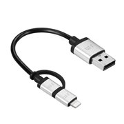 Just Mobile AluCable Duo twist Lightning & microUSBケーブル