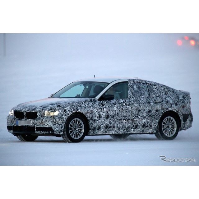 BMWのミドルサルーン『5シリーズ』の派生モデル『5シリーズGT』次期型を厳冬のスカンジナビアでカメラが捉...