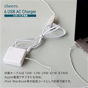 cheero 6 USB AC Charger