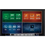 �i�r�AAV�A�c�[���A�A�v���̊e�@�\��4�����\���������j���[�\���B�t���[�������ɂ̓n�[�h�L�[���z�u�����B