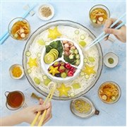 夏のホームパーティーに適した「流しそうめん」