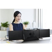 「モバイルデュアルディスプレイ AXD116M」(※画像はイメージ。ノートパソコンは別売り)。