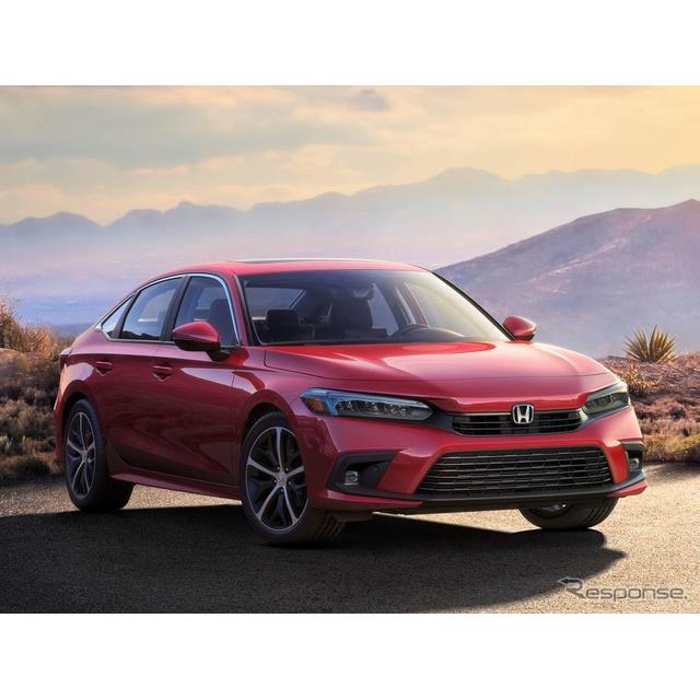 ホンダの米国部門は4月14日、新型『シビックセダン』（Honda Civic Sedan）の市販モデルの写真を公開した。...