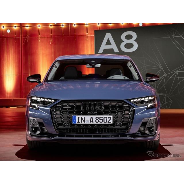 アウディは11月2日、改良新型『A8』（Audi A8）を欧州で発表した。アウディブランドのトップモデルとしての...