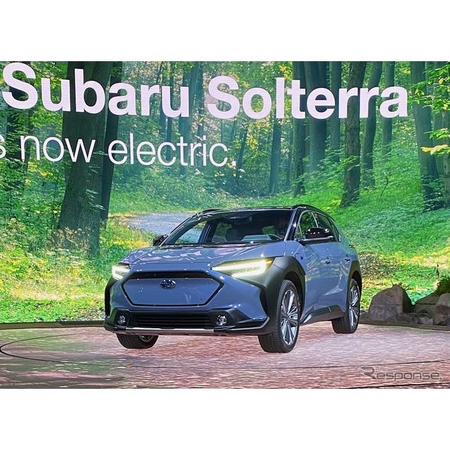 SUBARU（スバル）の米国部門は11月17日、米国で開幕したロサンゼルスモーターショー2021において、新型EVの...