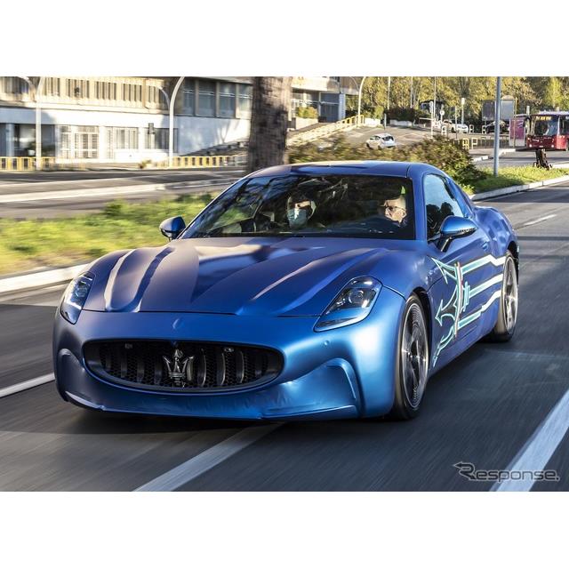 マセラティは4月9日、次期『グラントゥーリズモ』（Maserati GranTurismo）のEVプロトタイプの新たな写真を...
