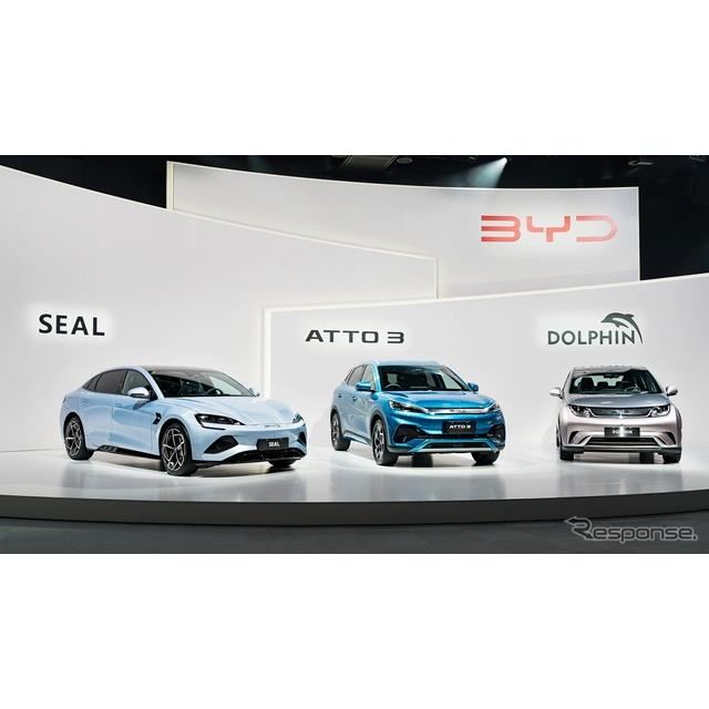 BYDジャパンは7月21日、日本の乗用車市場への参入を発表。2023年1月より順次、電気自動車（EV）3車種の販売...